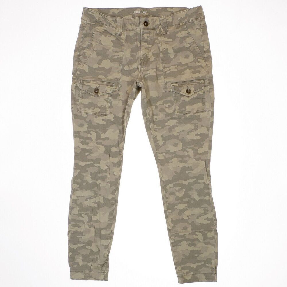 Khakis by Gap Ankle Skinny Pants Jeans 8 (31x26) Camouflage Stretch Womens
